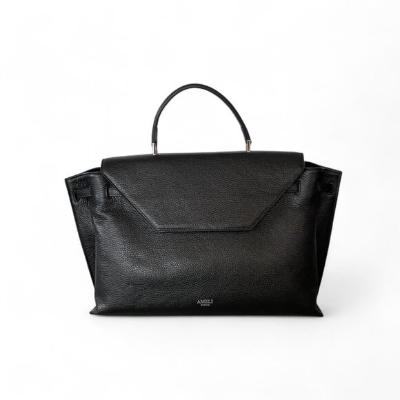 Ameli Zurich The Zurich Bag | Black Pebbled Leather - Picture 1 of 6